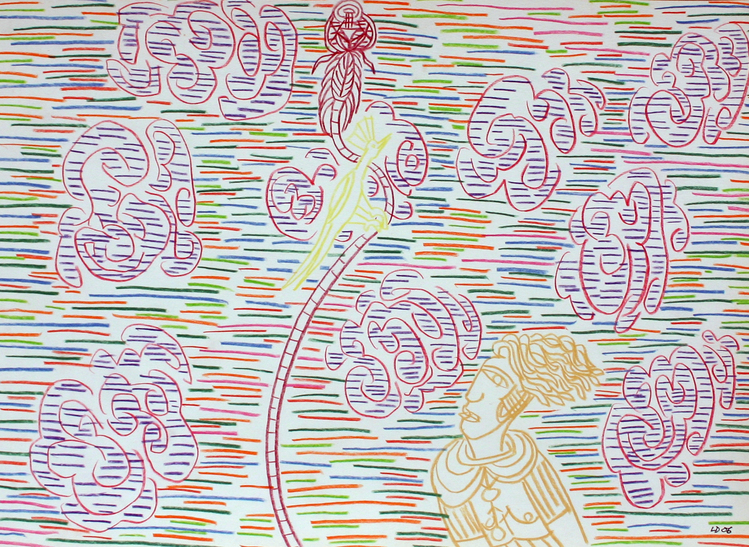 O. T. 2007, Filzstift auf Papier, 42x29,7 cm / Leslie De Melo O. T. 2007, Filzstift auf Papier, 42x29,7 cm - Preis - € 259,-